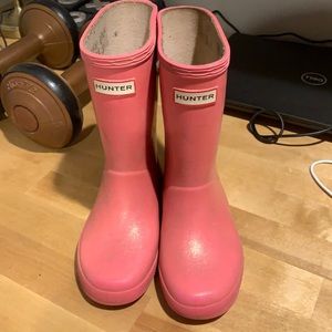 Pink glitter Hunter boots